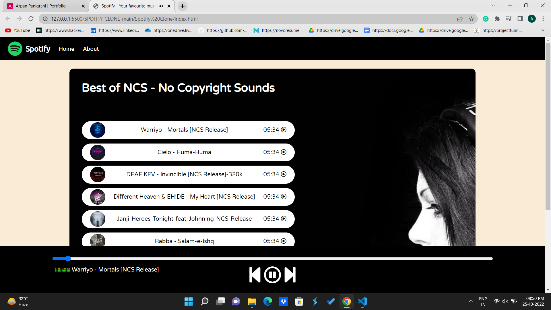 Spotify Application Clone